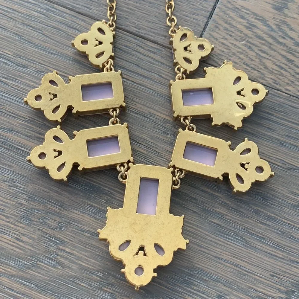 Kate Spade Lilac Daylight Jewels Necklace – Gold Tone Collar